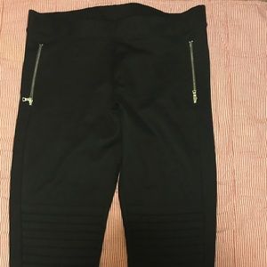 Gap black moto pants